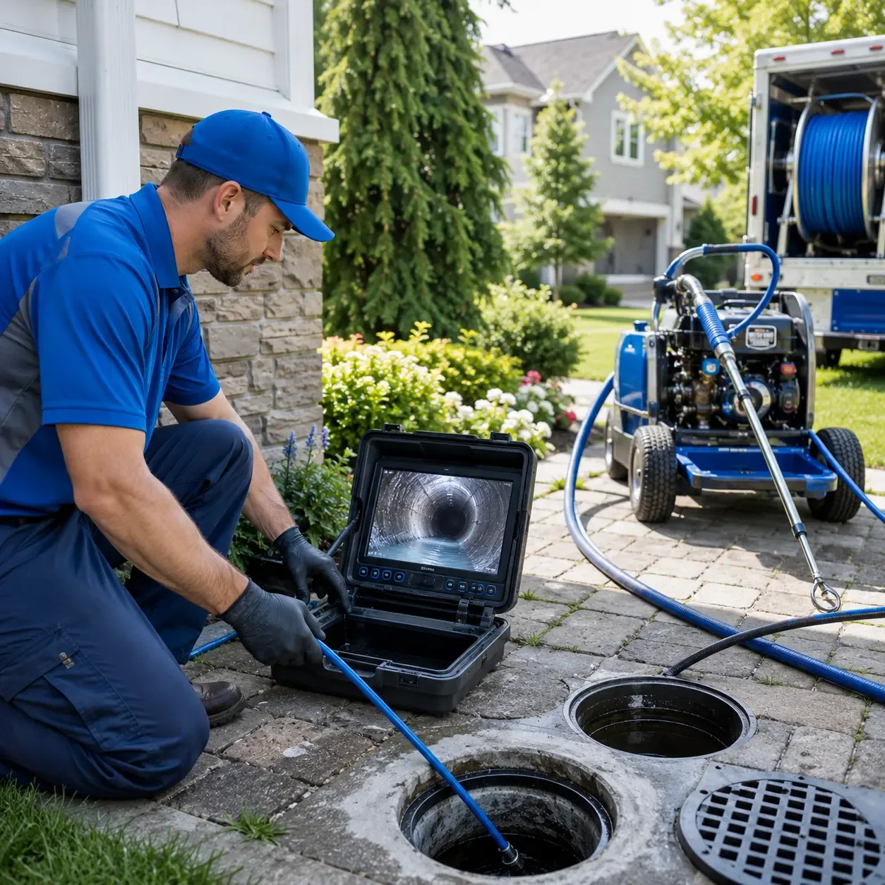 Outdoor drain cleaning professionals serving Whiting, ME